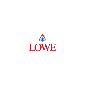 Lowe Rental logo in red and blue on a white background, representing premium refrigeration solutions.