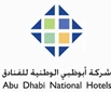 Logo of Abu Dhabi National Hotels featuring blue, green, and yellow geometric shapes on a white background.