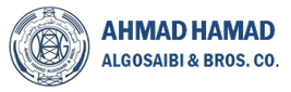 Logo featuring "Ahmad Al-Gosaibi & Brothers" in blue, with a circular design element.