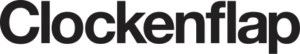Black logo text reading "Clockenflap" on a plain white background.