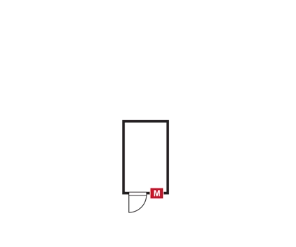 Modular walk-in cold room with a sleek black exterior and a red control panel.