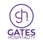 Purple logo featuring "GATES HOSPITALITY" with stylised initials "gh" in a circular design.