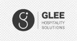 Black and white logo featuring "Glee" and "Hospitality Solutions" with a stylised letter 'g'.