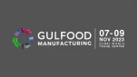 Gulfood Manufacturing 2023 logo featuring colourful icons on a grey background, with event dates displayed.