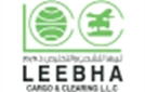 Green and black logo of Leebha Cargo & Clearing, featuring a globe and airplane icons.