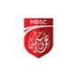Red shield logo featuring stylised Arabic calligraphy and the letters "MBSC".