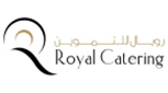Royal Catering logo featuring elegant black and gold typography on a white background.