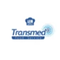 Transmed logo featuring blue text and a crown, representing food service in the hospitality sector.