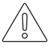Yellow triangular warning sign with a black exclamation mark, indicating caution or alertness.