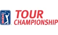 Logo for the PGA Tour Championship, featuring bold red text on a white background with blue accents.