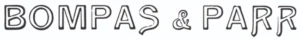 Bold, stylised text reads "BOMPAS & PARR" in black and white on a light background.
