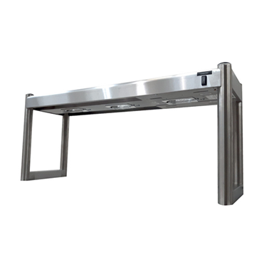 Stainless steel heating lamp designed for a thermal plate, featuring a sleek, modern design.