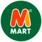 Green circular logo featuring the text "M MART" in orange and yellow.