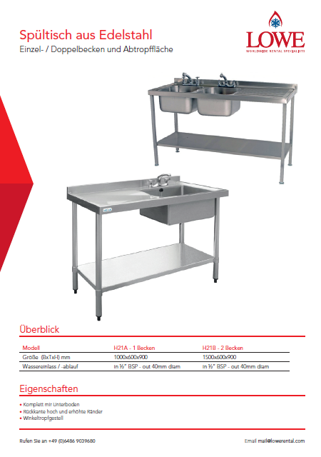 H21A Stainless Steel Sink Single Bowl H21A Spec Sheet.jpg