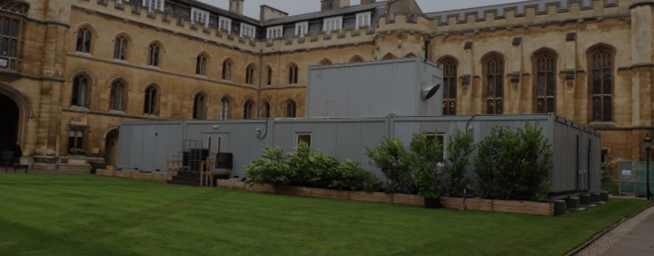 Instalación de cocina de planta abierta en el Corpus Christi College de Cambridge
