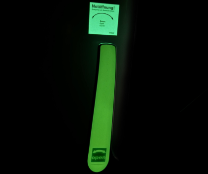 Internal "Glow in the Dark" Safety Handle