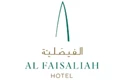Logo of Al Faisaliah Hotel featuring green and gold text with a stylised tower design above.