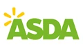 ASDA logo in green with a yellow sunburst, representing the retail brand's identity.