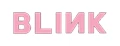 Pink "BLINK" logo displayed prominently against a white background, representing the Blackpink fan community.