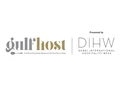 Gulf Host logo featuring gold and grey text, promoting Dubai International Hospitality Week.