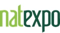 NATEXPO logo featuring green and dark blue text, representing an exhibition event.
