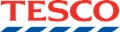 Red and blue Tesco logo with bold lettering, representing a well-known retail brand.