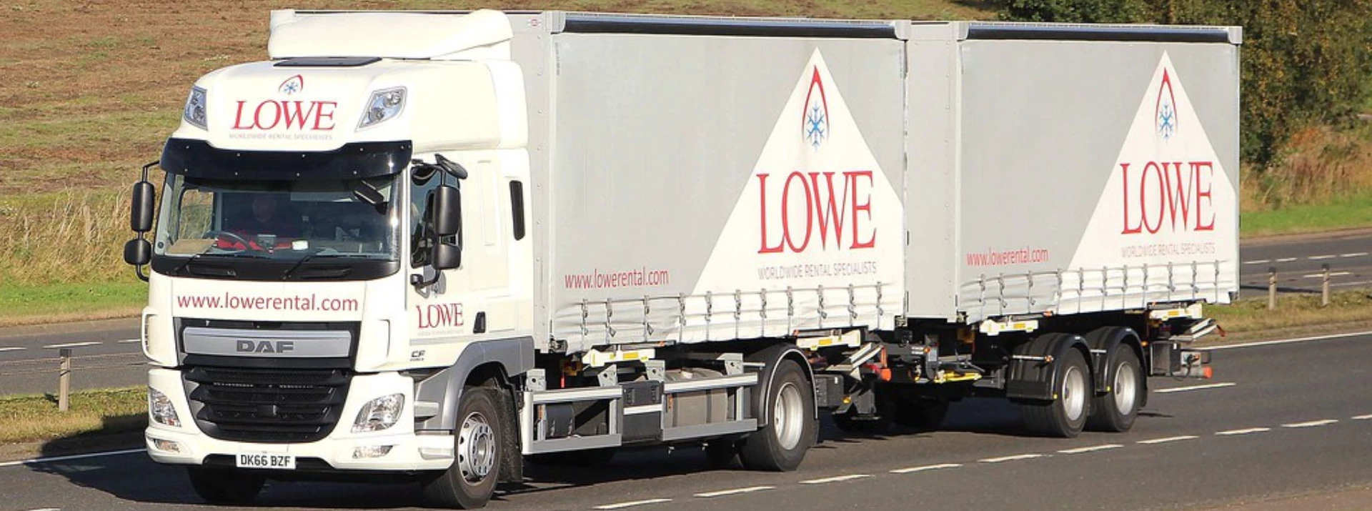 White delivery truck with 