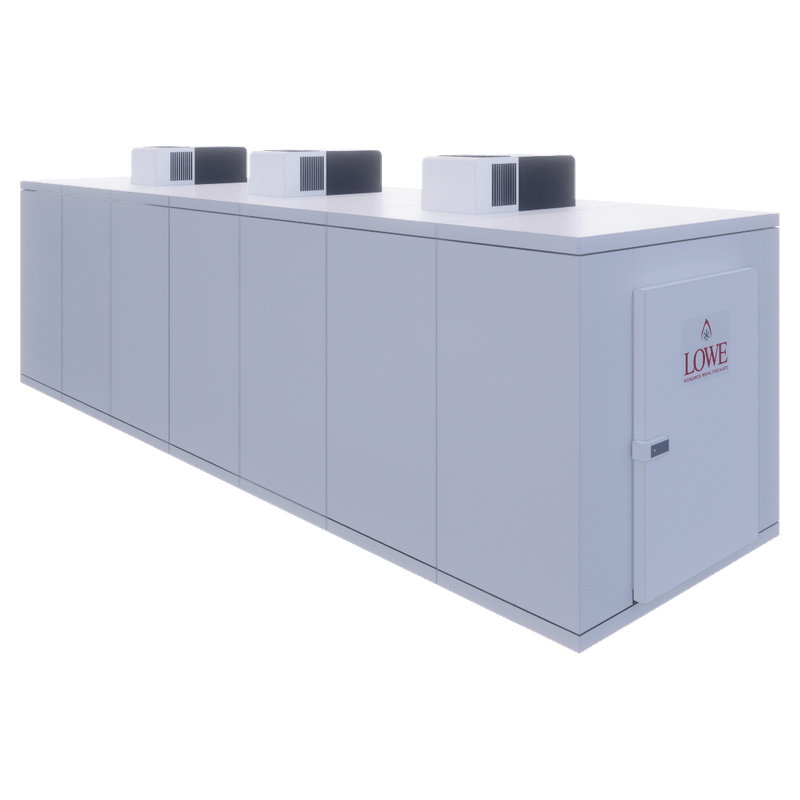 Large, grey industrial unit with multiple ventilation outlets on top, labelled